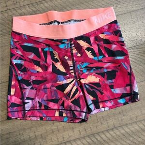 Nike Women's Athletic Shorts - Pink and Red